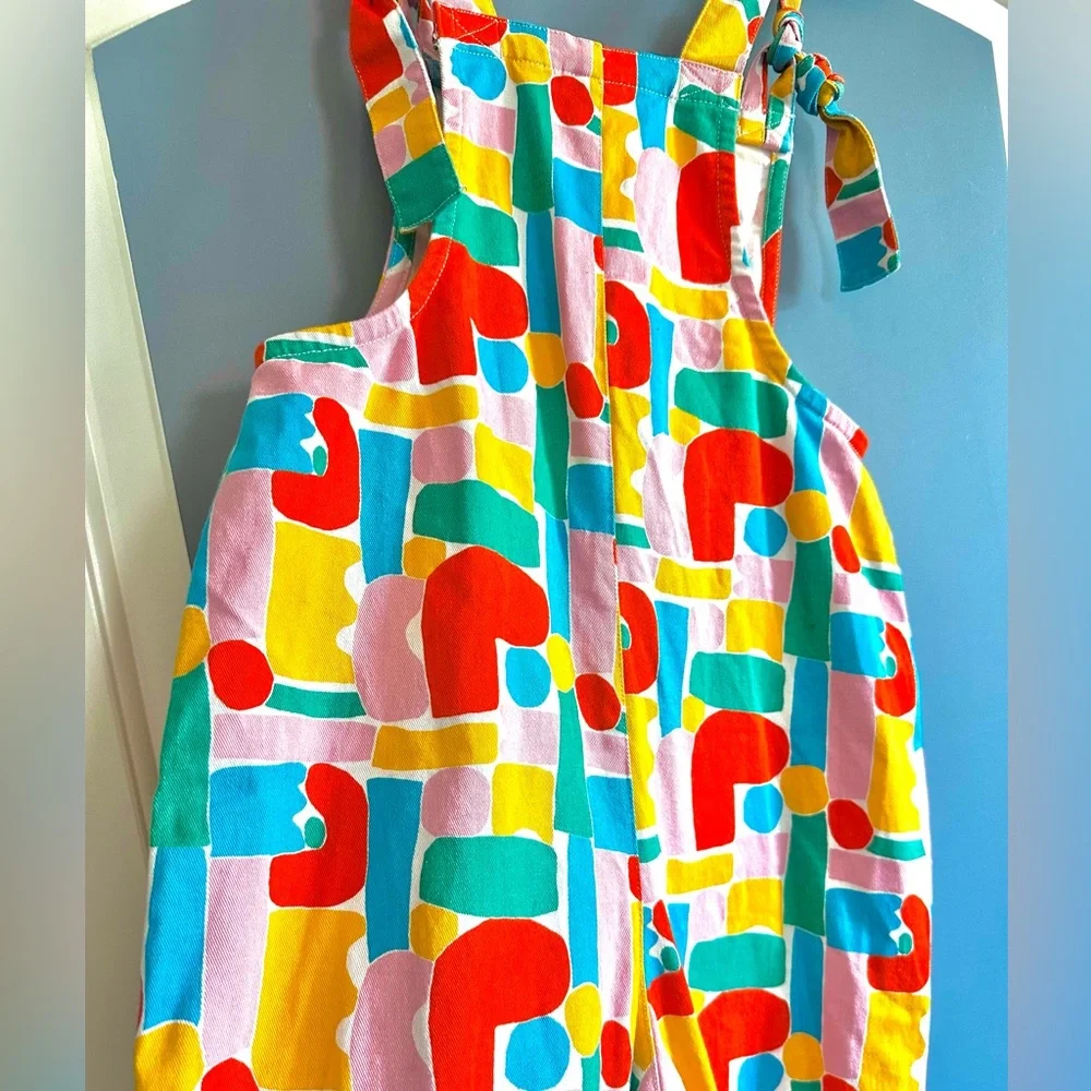 Lucy & Yak x Claire Ritchie Colorful Abstract Print Original Dungarees Size 0 - Picture 6 of 8